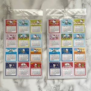 Vintage Sanrio Hello Kitty Calendar sticker sheet - 2001